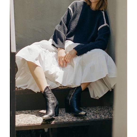 NEW BY TOGETHER for a moment midi skirt in off white - Picture 4 of 6